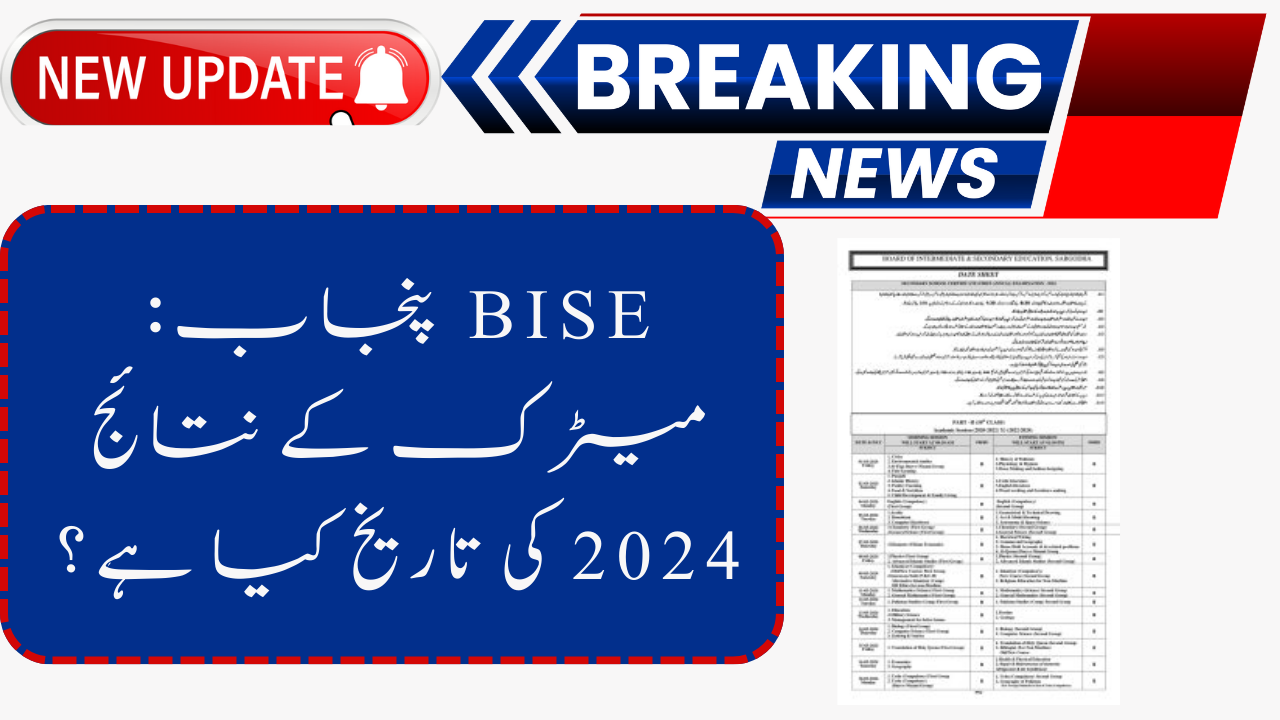 BISE Punjab: What is the date of Matric Result 