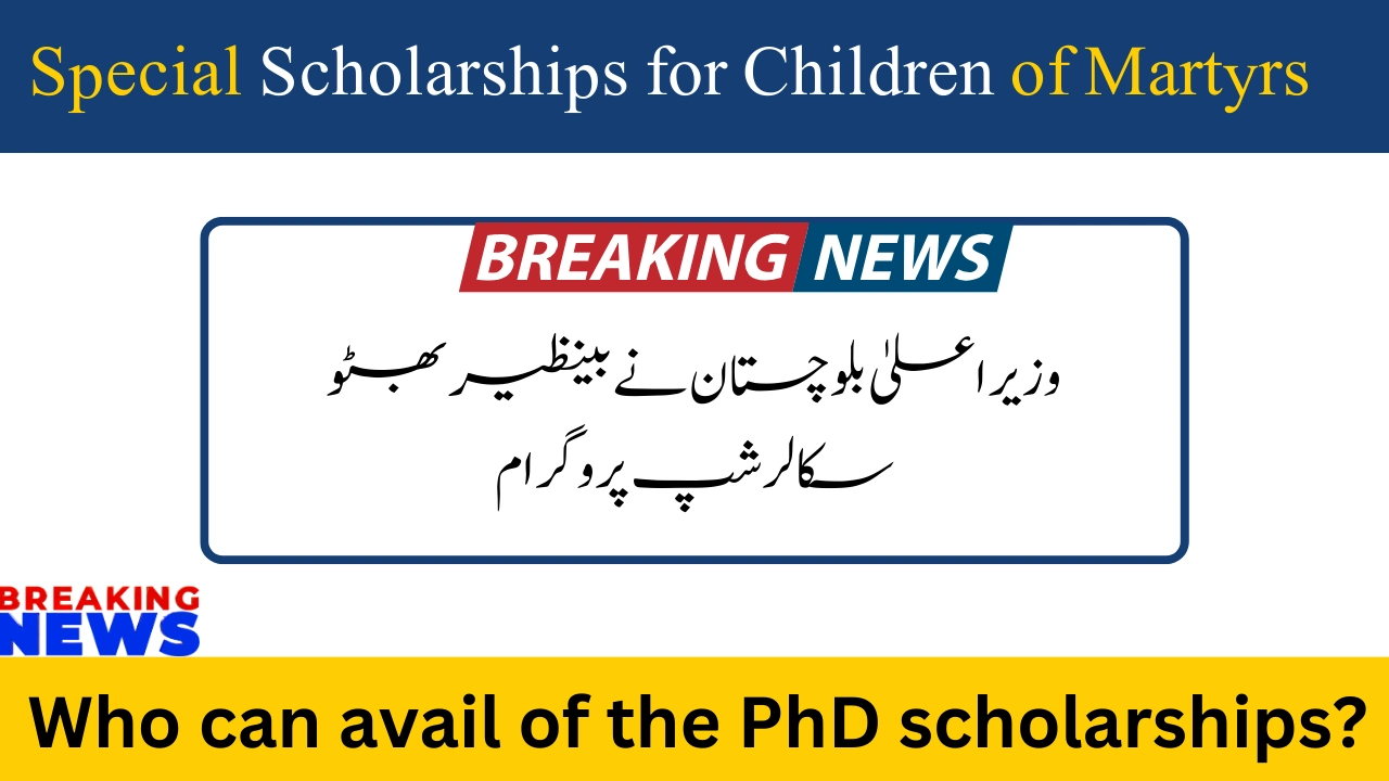 Chief Minister Balochistan Launches Benazir Bhutto Scholarship Program