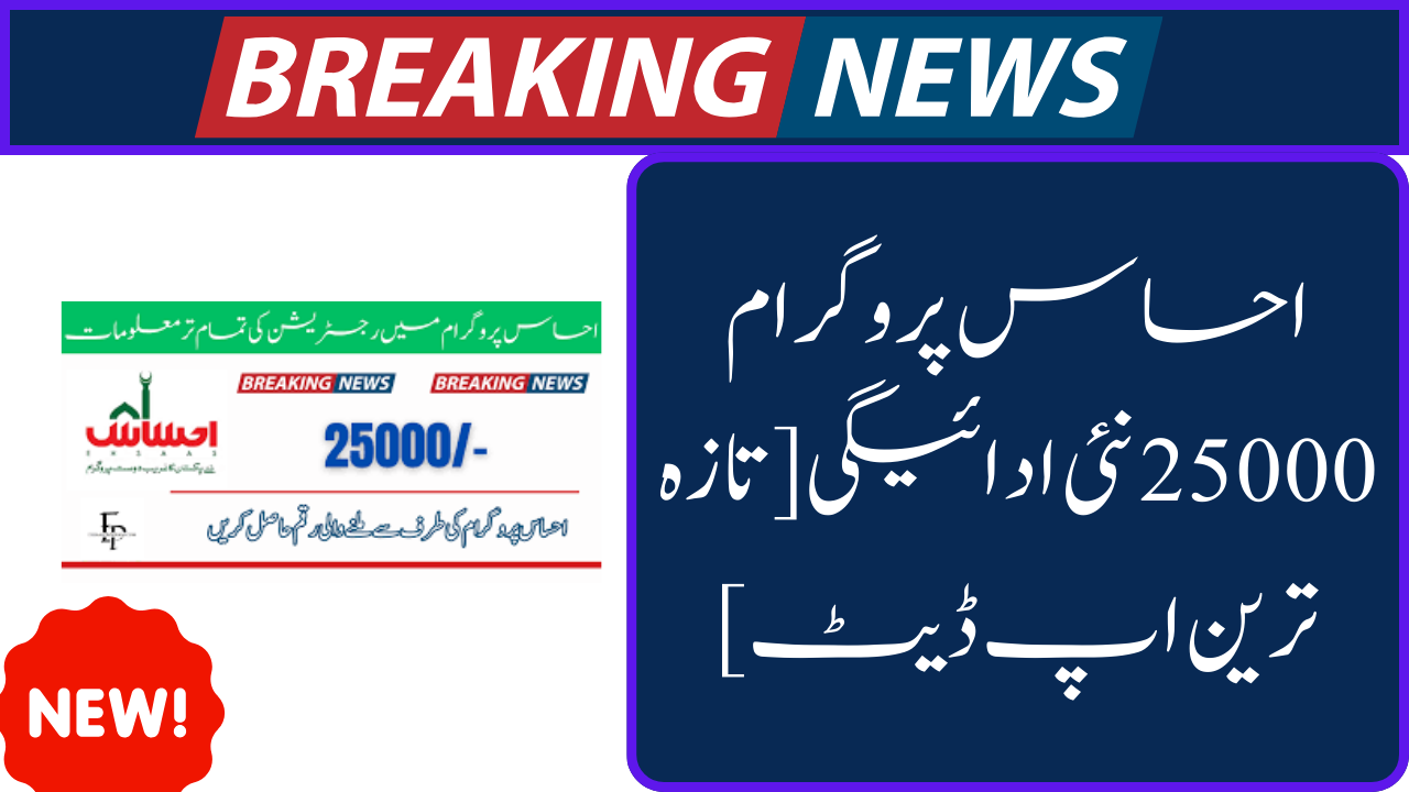 Who Familes Ehsaas program 25000 New Payment