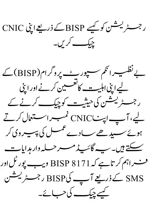 How to Check Your BISP Registration by CNIC
