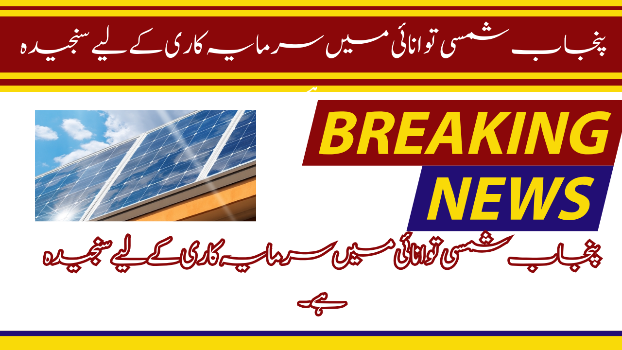 Punjab serious about investing in solar energy