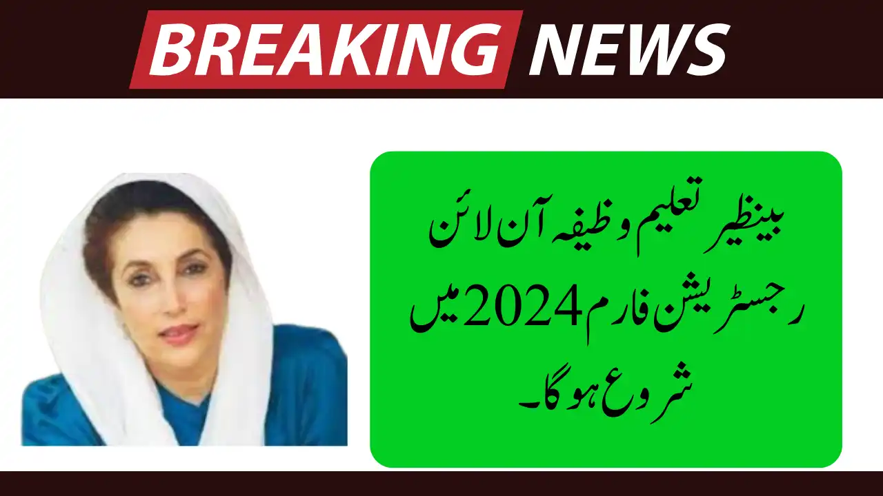 Benazir Taleemi Wazifa Online Registration Form Start in 2024